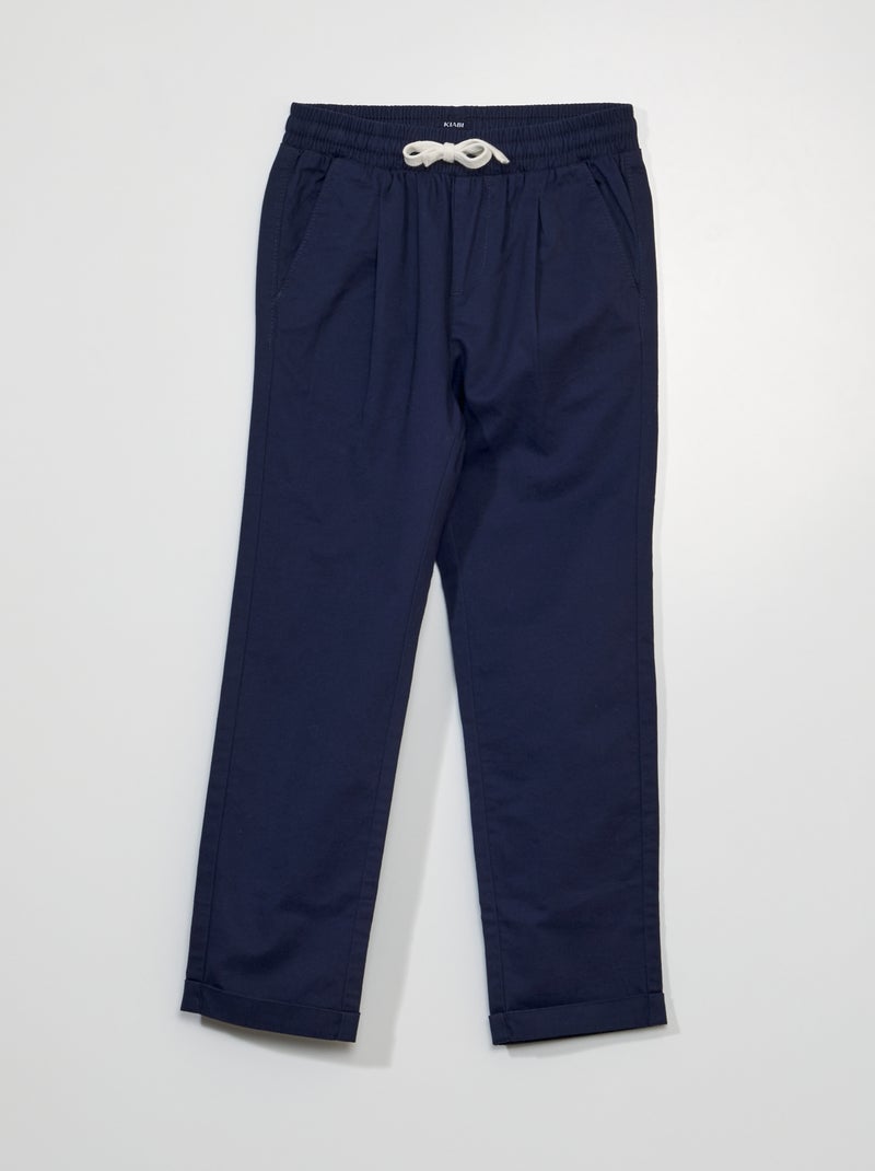 Pantalón jogger de sarga NEGRO - Kiabi