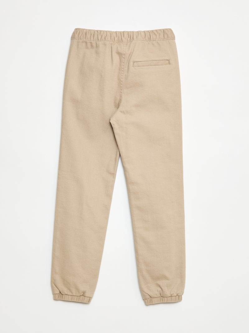 Pantalón jogger forrado Beige - Kiabi