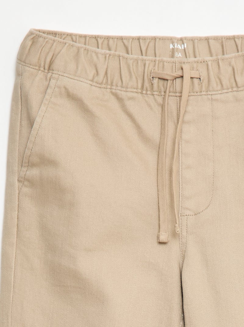Pantalón jogger forrado Beige - Kiabi