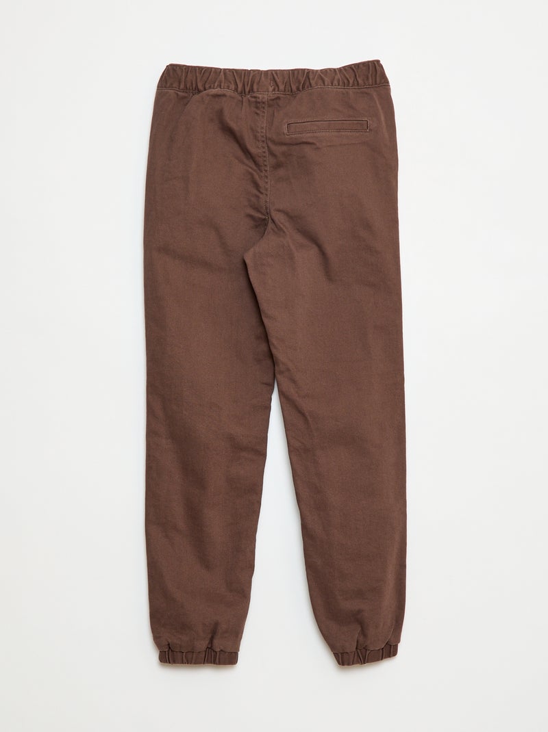 Pantalón jogger forrado Marron - Kiabi