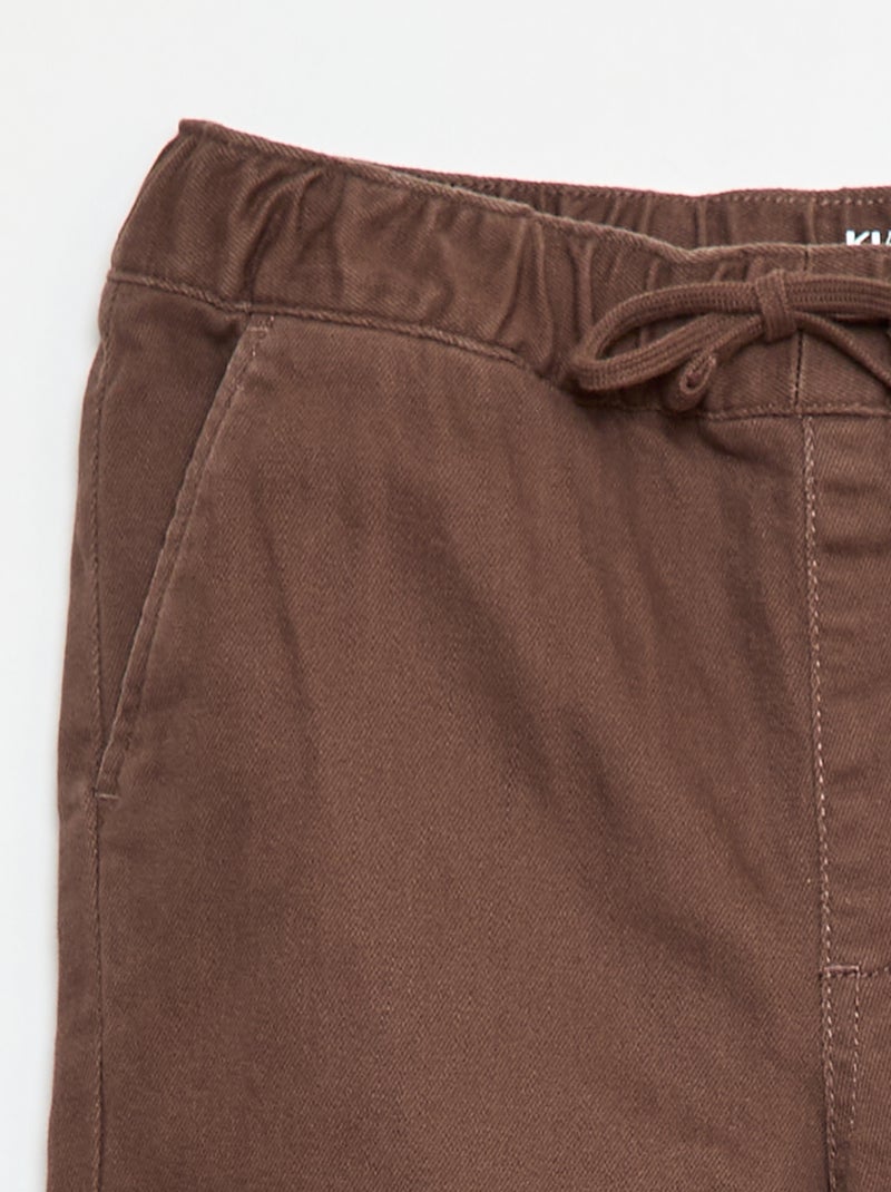 Pantalón jogger forrado Marron - Kiabi