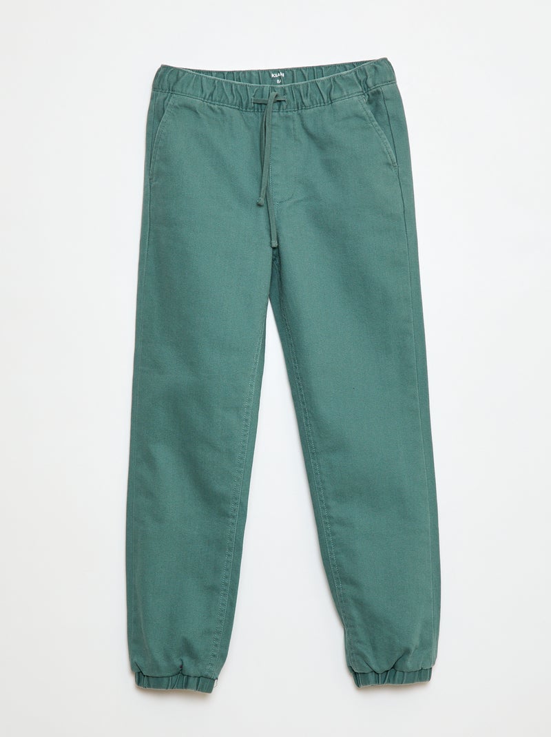 Pantalón jogger forrado Verde - Kiabi