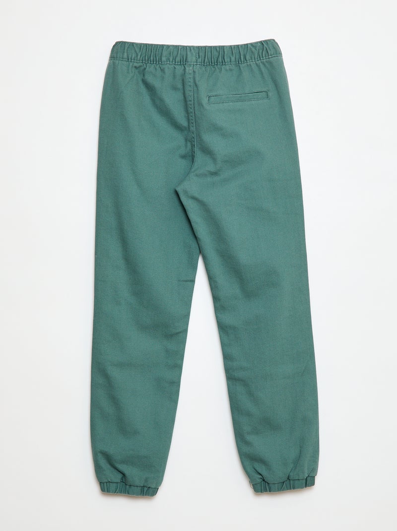 Pantalón jogger forrado Verde - Kiabi