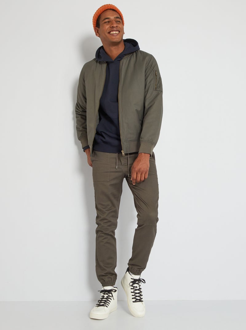 Pantalón jogger liso KAKI - Kiabi