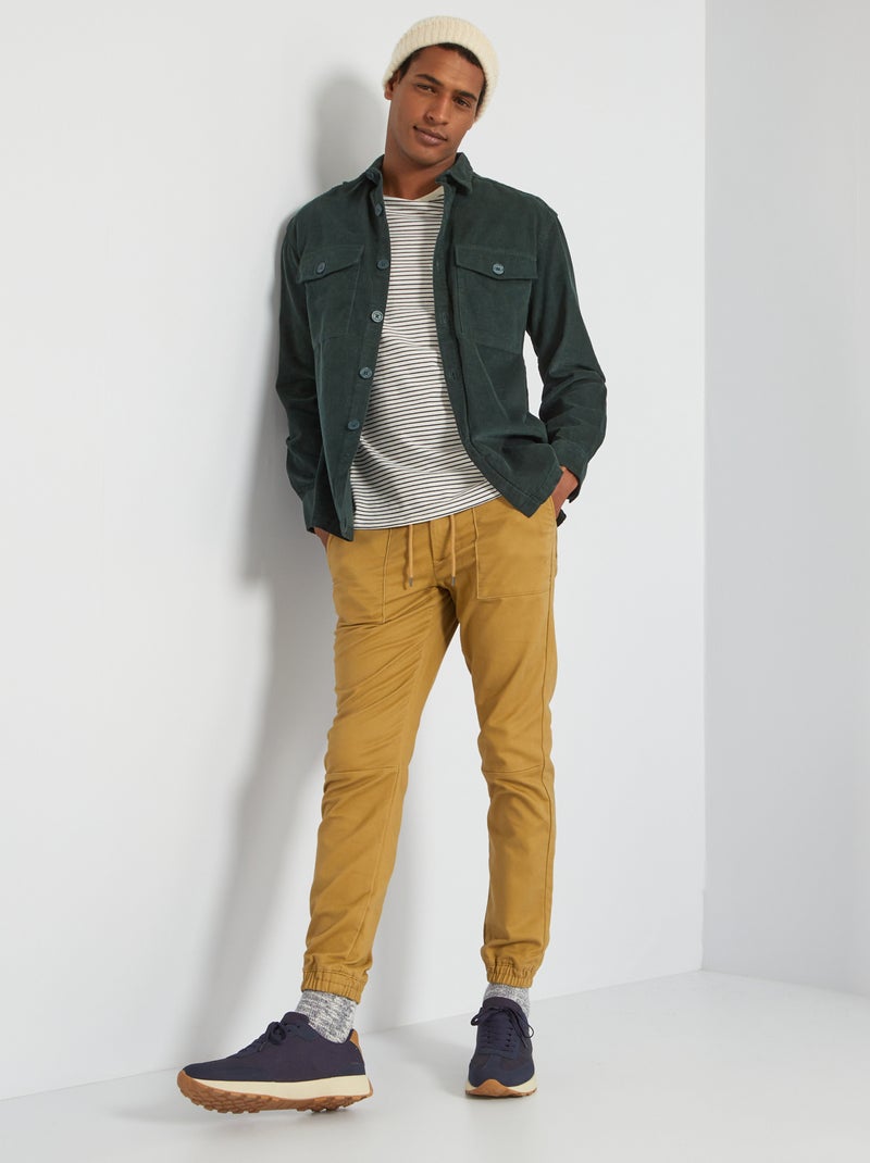 Pantalón jogger liso VERDE - Kiabi