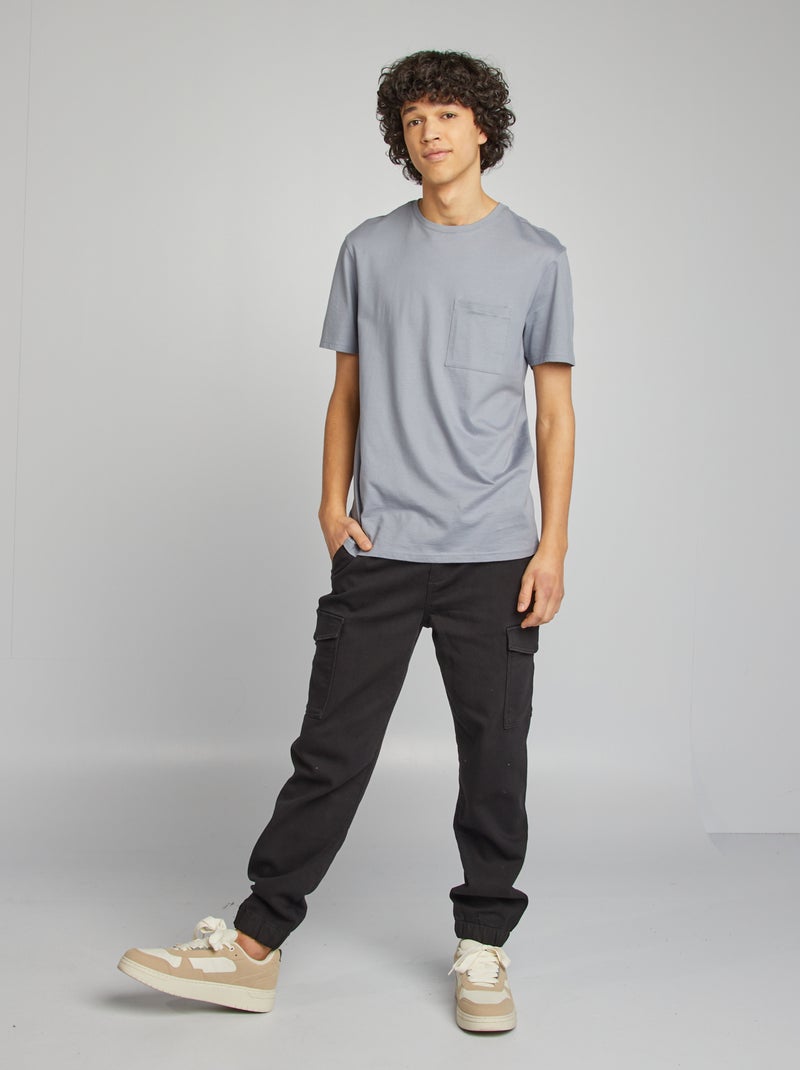 Pantalón jogger multibolsillos GRIS - Kiabi