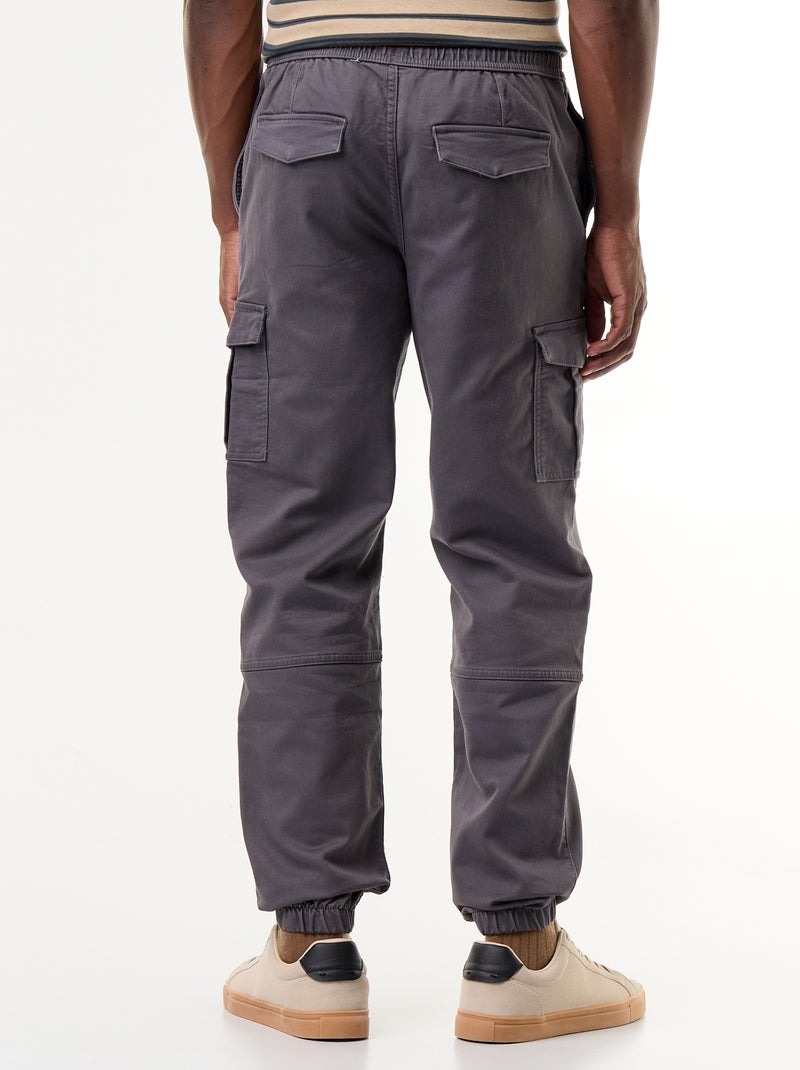 Pantalón jogger multibolsillos Gris - Kiabi