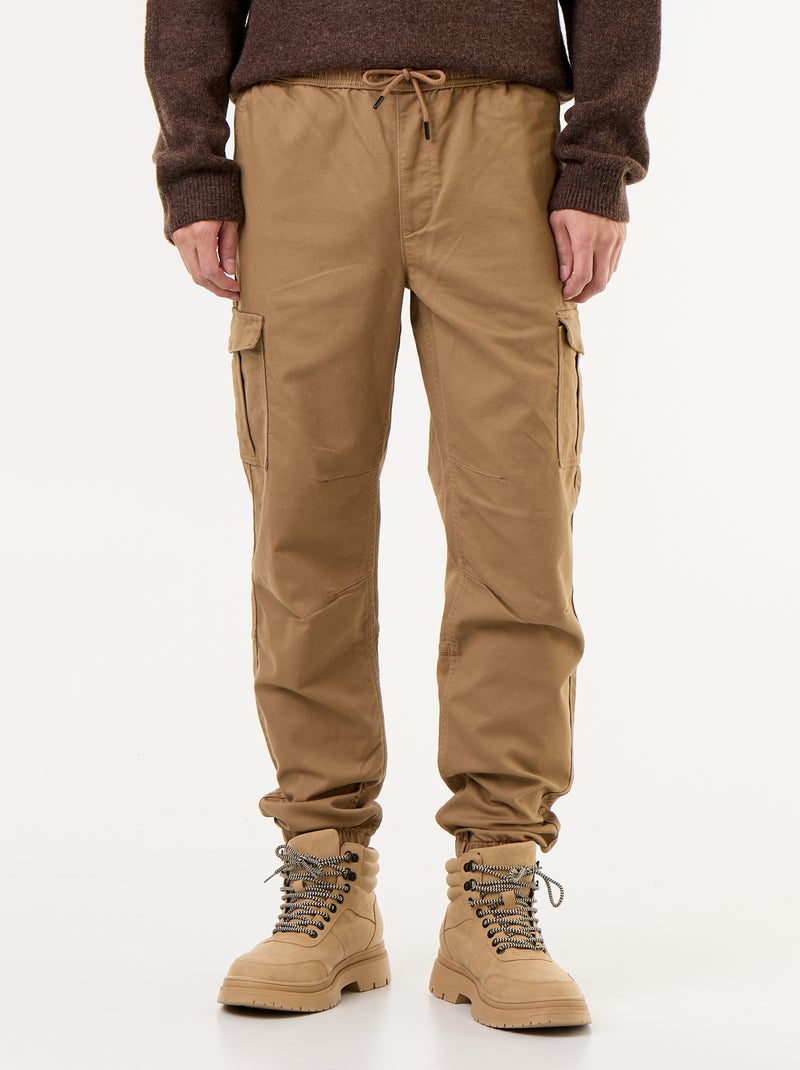 Pantalón jogger multibolsillos Marron - Kiabi