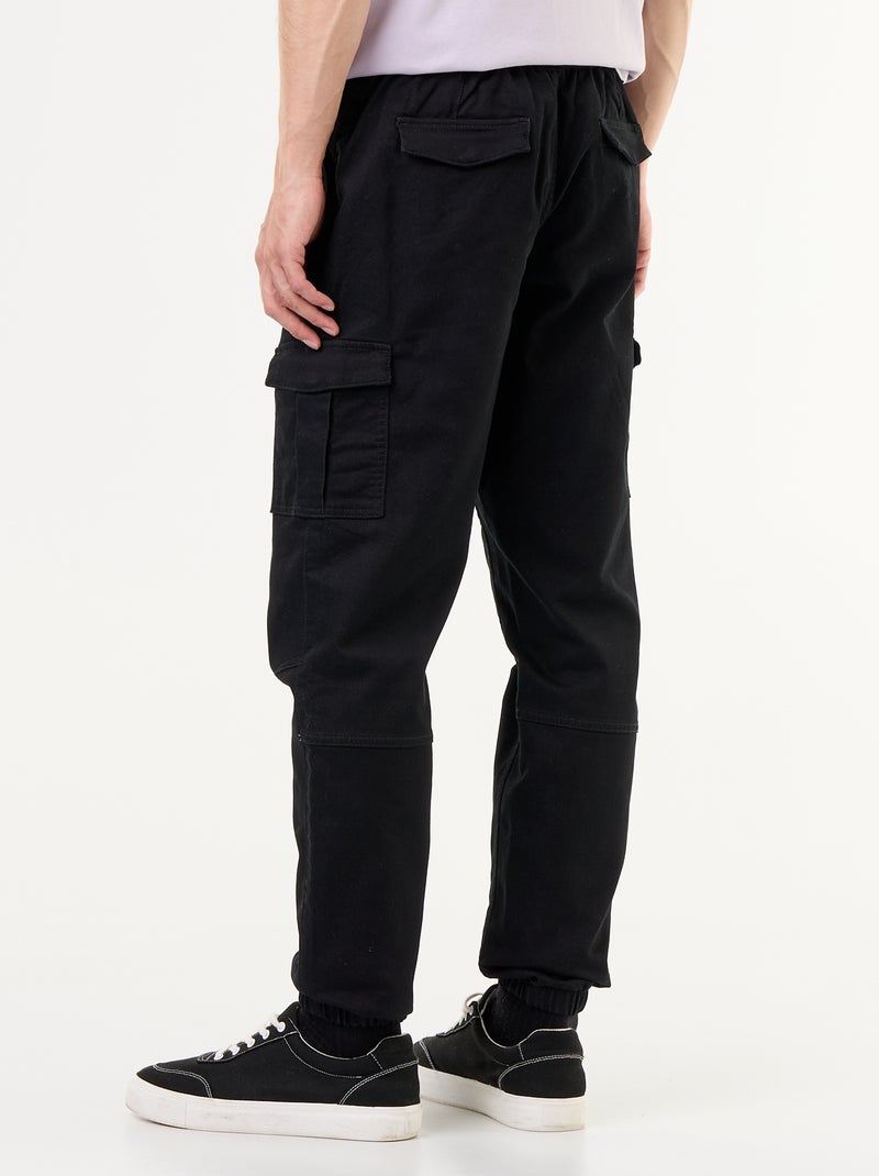 Pantalón jogger multibolsillos Negro - Kiabi