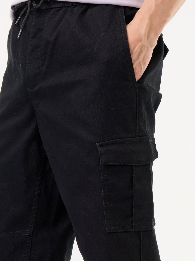 Pantalón jogger multibolsillos Negro - Kiabi