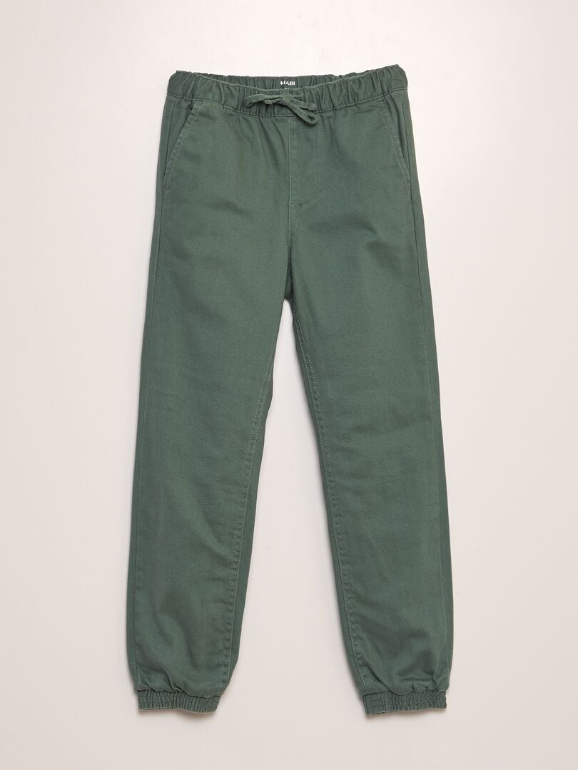 Pantalón jogger recto VERDE - Kiabi