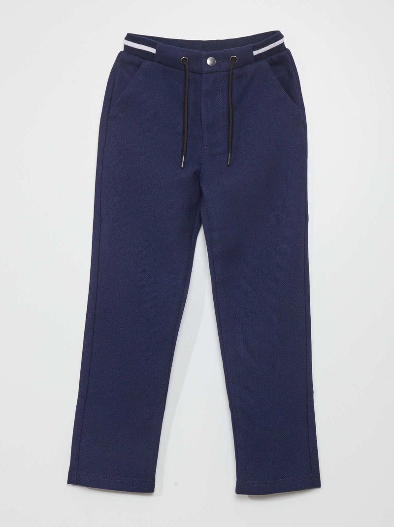Pantalón jogger tipo tweed NEGRO - Kiabi