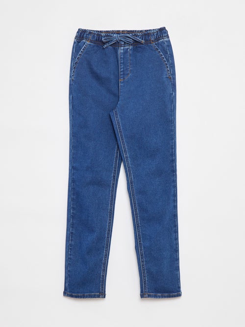 Pantalón jogger vaquero con cintura elástica - Kiabi