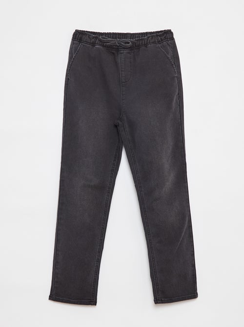 Pantalón jogger vaquero con cintura elástica - Kiabi