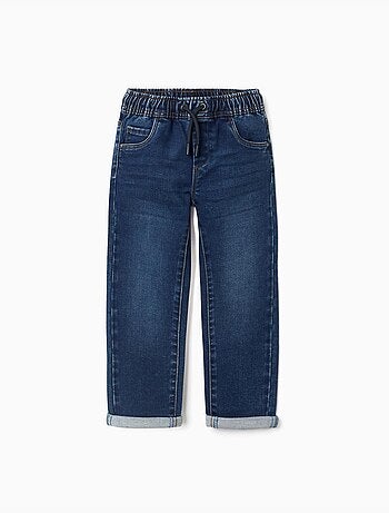 Pantalón jogger vaquero con cordón y 5 bolsillos