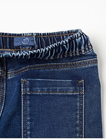Pantalón jogger vaquero con cordón y 5 bolsillos