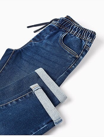 Pantalón jogger vaquero con cordón y 5 bolsillos