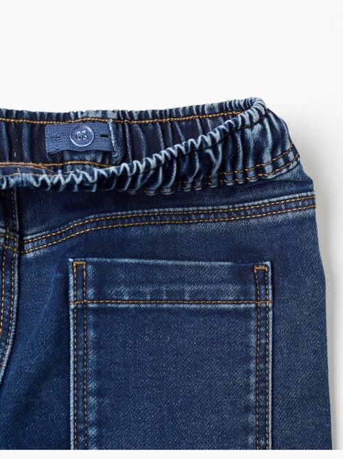 Pantalón jogger vaquero con cordón y 5 bolsillos - Kiabi