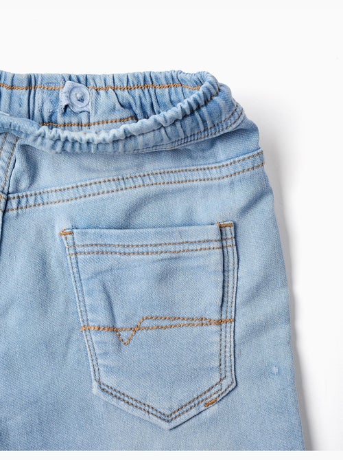 Pantalón jogger vaquero slim fit con cordón - Kiabi