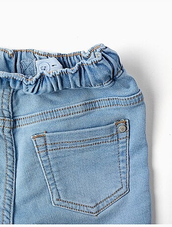 Pantalón jogger vaquero slim fit con cordón