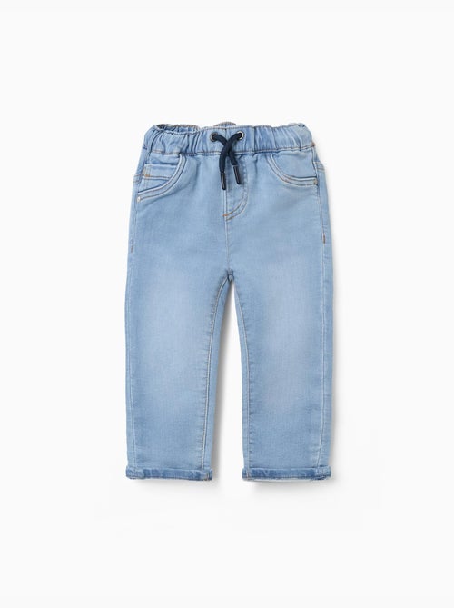 Pantalón jogger vaquero slim fit con cordón - Kiabi