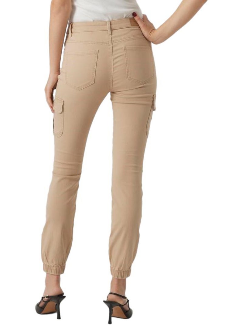 Pantalón Jogger Vero Moda para Mujer Beige - Kiabi