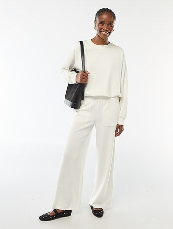 Pantalón jogging ancho de punto suave