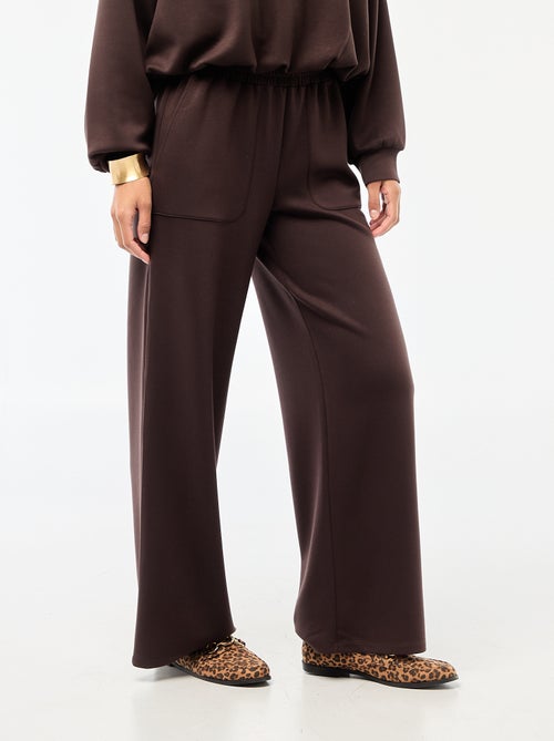 Pantalón jogging ancho de punto suave - Kiabi