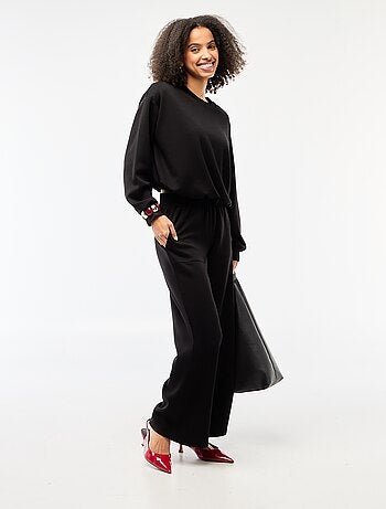 Pantalón jogging ancho de punto suave