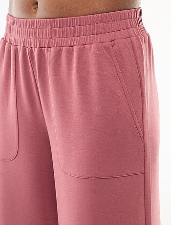 Pantalón jogging ancho de punto suave