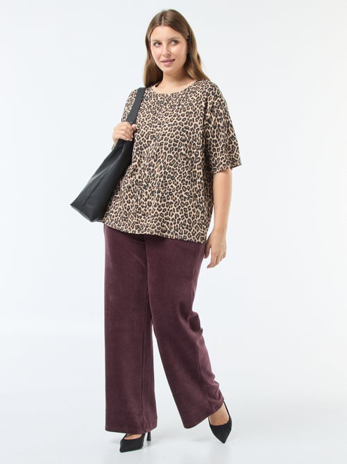 Pantalón jogging de pana - Kiabi