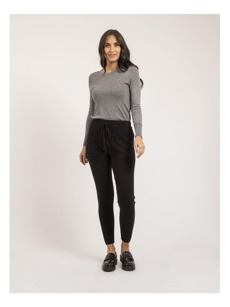 Pantalón jogging de punto ELSA Negro - Kiabi