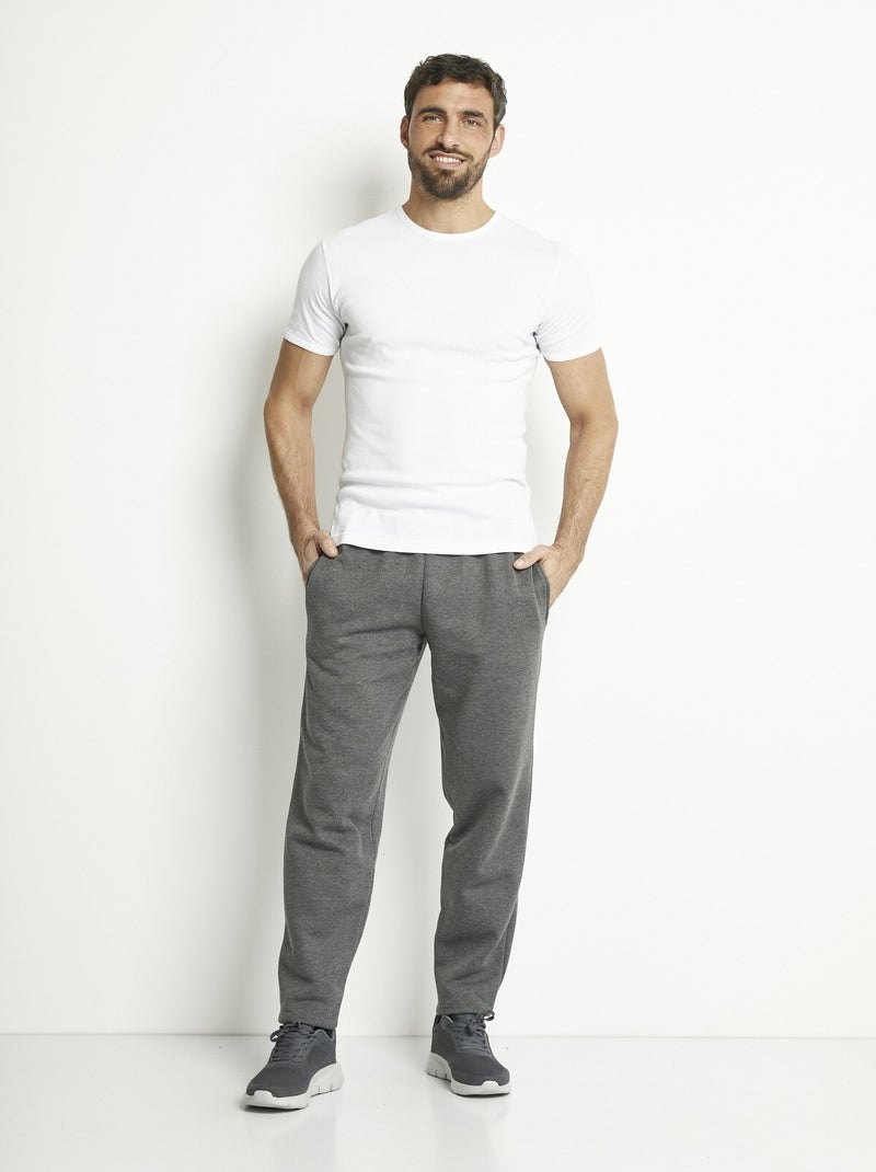 Pantalón jogging polar con cinturilla elástica - Afibel Gris antracita - Kiabi