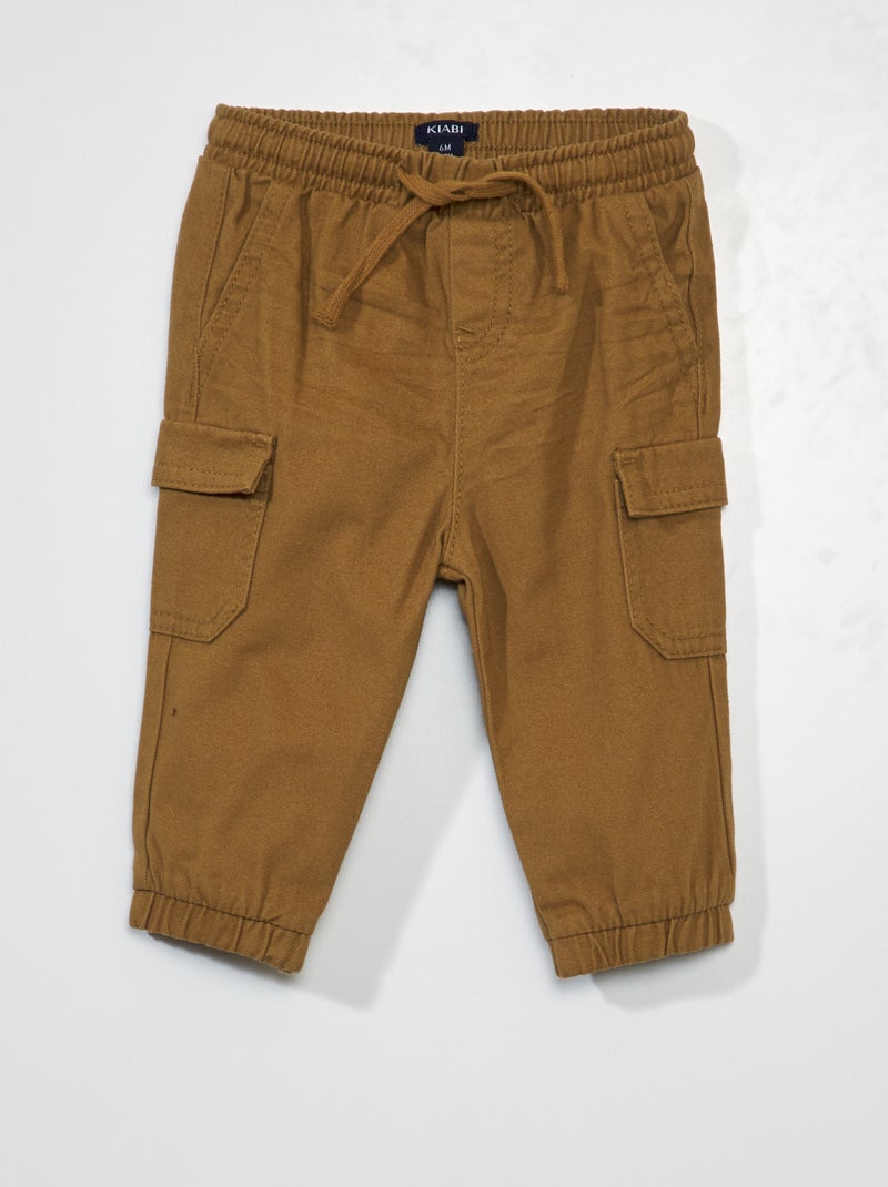 Pantalón jogpant liso BEIGE - Kiabi