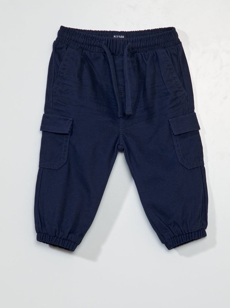 Pantalón jogpant liso NEGRO - Kiabi