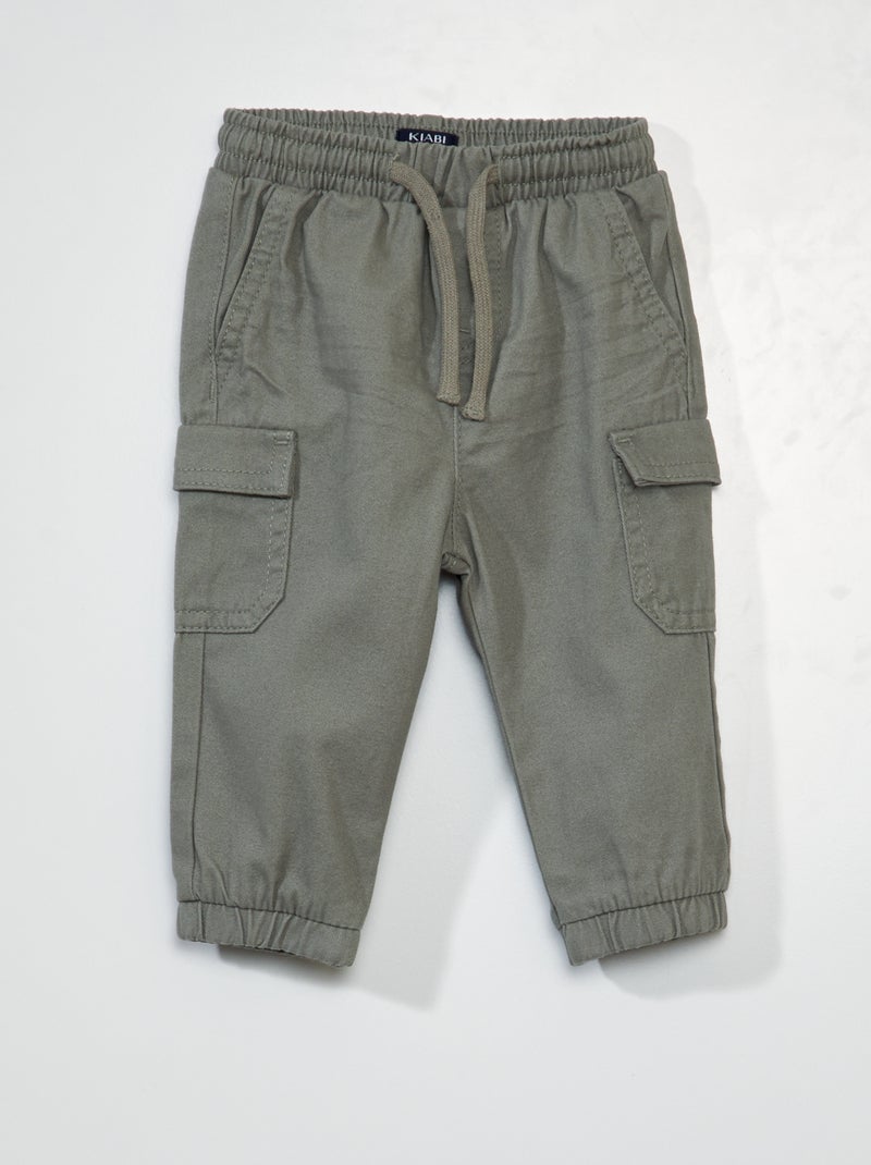 Pantalón jogpant liso VERDE - Kiabi