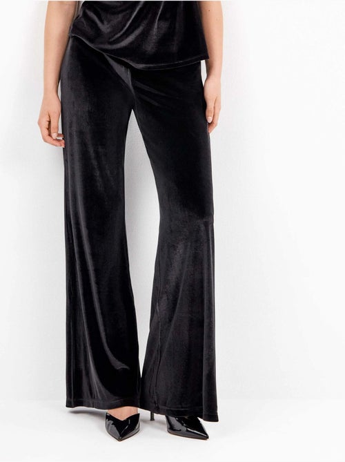 Pantalón largo con cintura elástica, de terciopelo - Kiabi