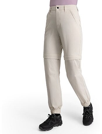 Pantalón largo desmontable montaña mujer senderismo mujer mistral sand