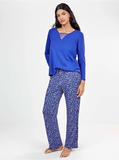 Pantalón largo estampado leopardo - Kiabi Pantalón largo estampado leopardo - Kiabi