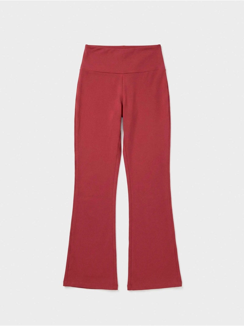 Pantalón largo flare Granate - Kiabi