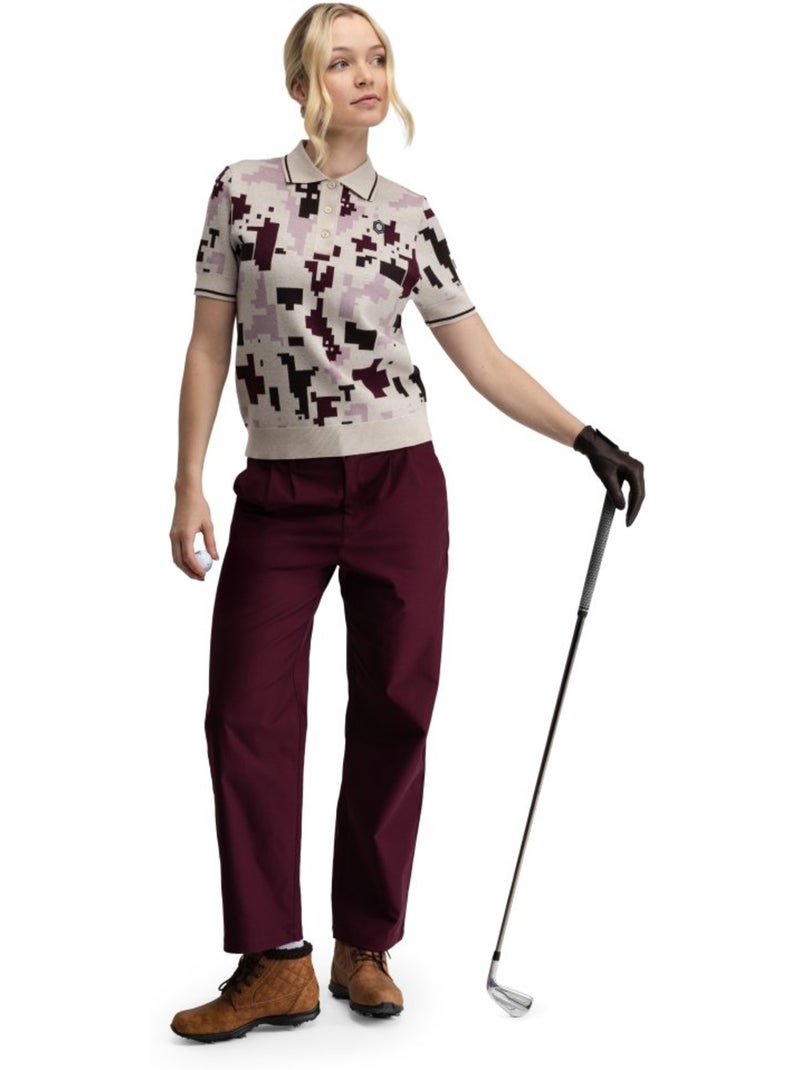 Pantalón largo holgado golf mujer golf mujer iron-w cherry Rojo - Kiabi