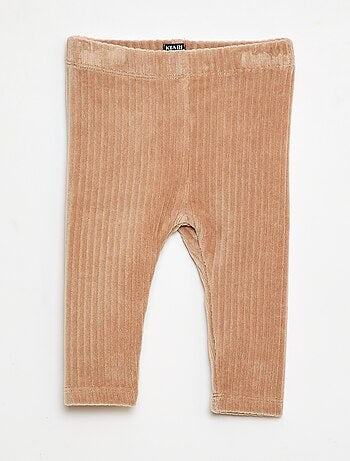Pantalón legging de terciopelo