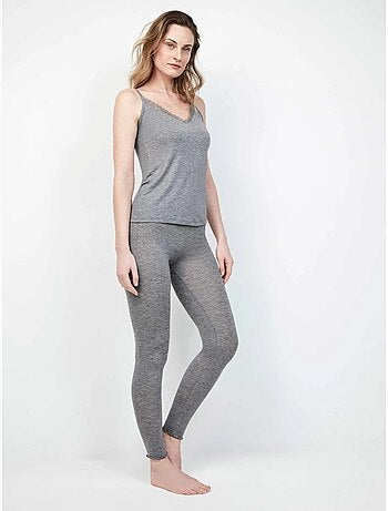Pantalón legging térmico ligero con cintura doble