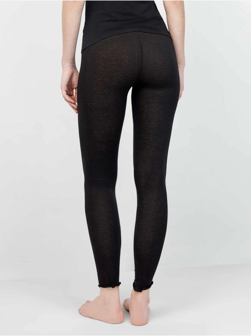 Pantalón legging térmico ligero con cintura doble - Kiabi Pantalón legging térmico ligero con cintura doble - Kiabi