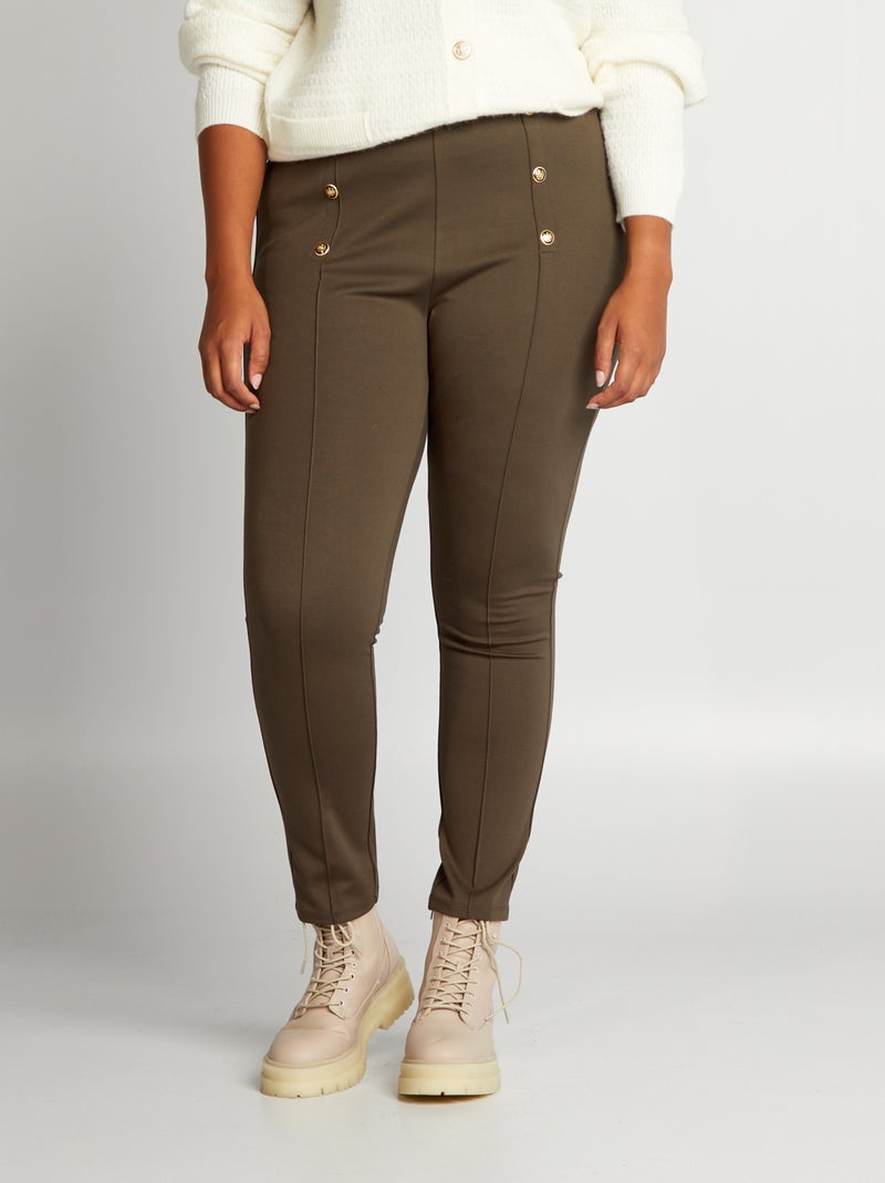 Pantalón legging tiro alto KAKI - Kiabi
