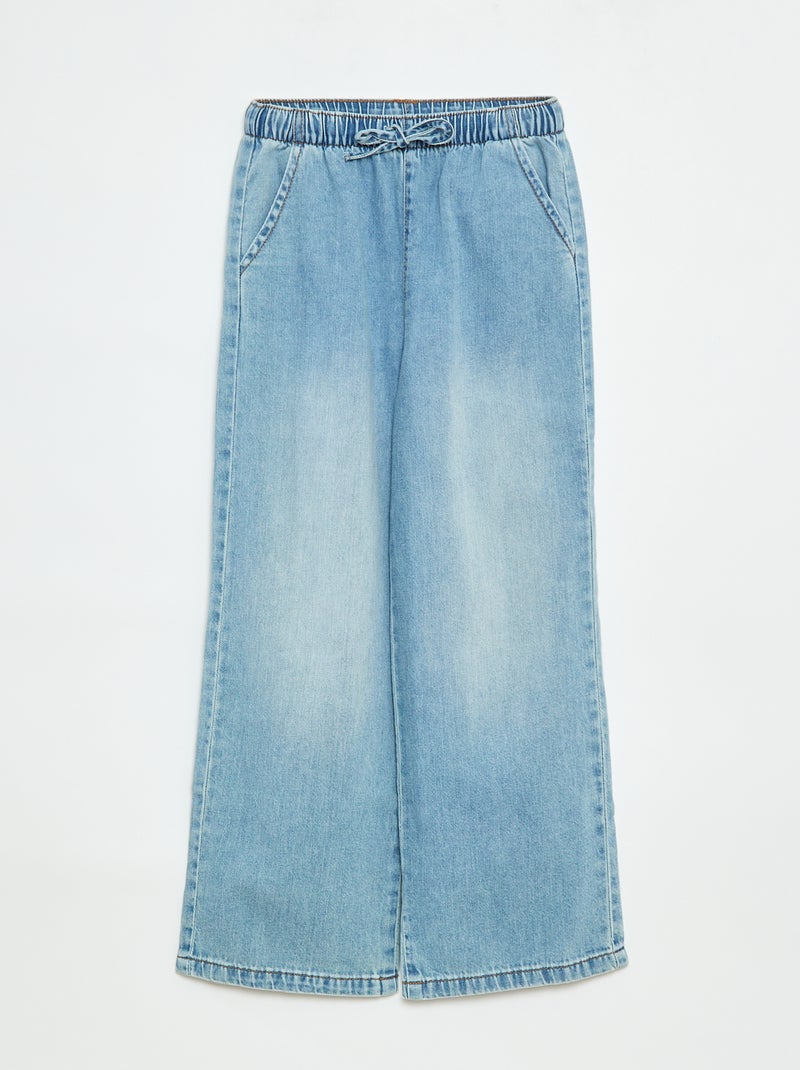 Pantalón ligero con corte ancho Azul - Kiabi