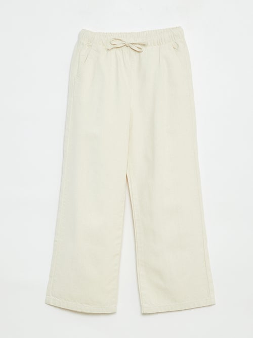Pantalón ligero con corte ancho - Kiabi