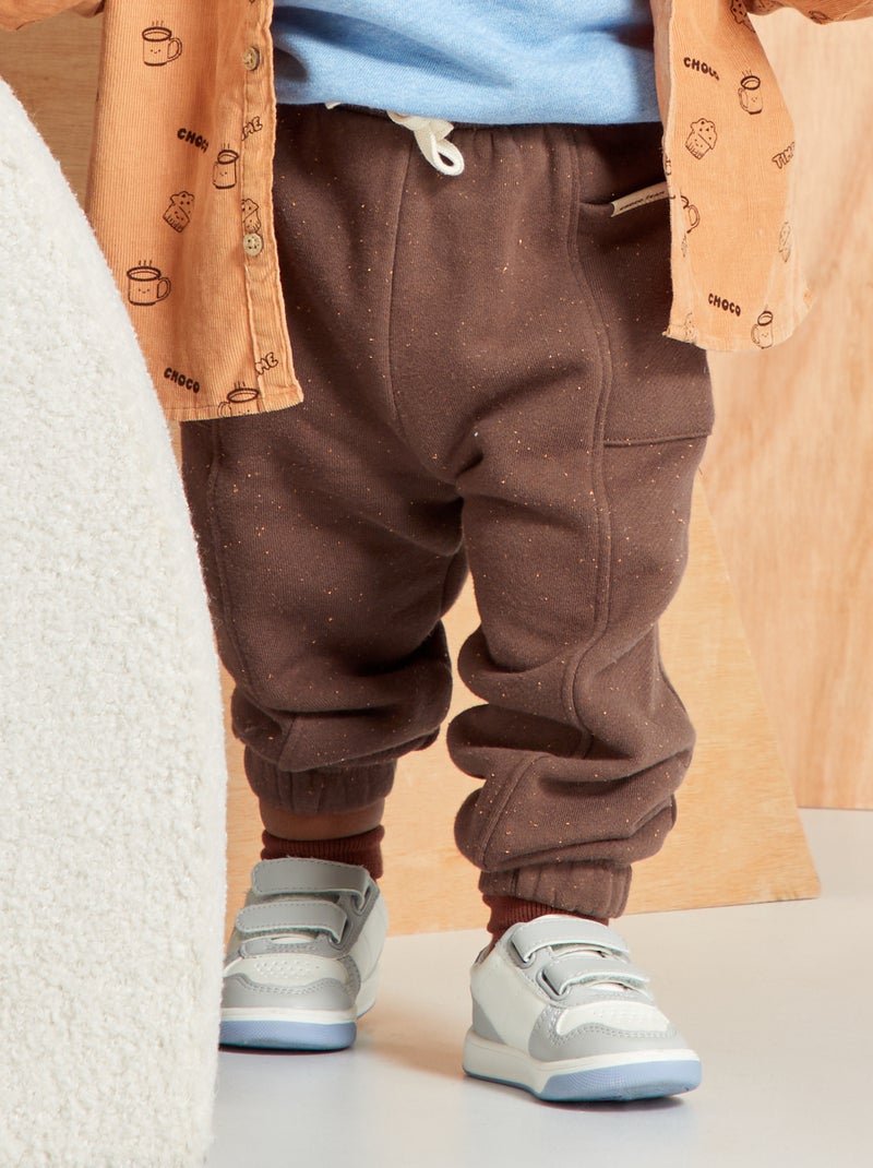 Pantalón ligero de chándal efecto moteado MARRON - Kiabi