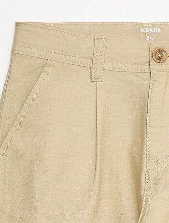 Pantalón ligero efecto lino en Oxford