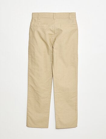 Pantalón ligero efecto lino en Oxford